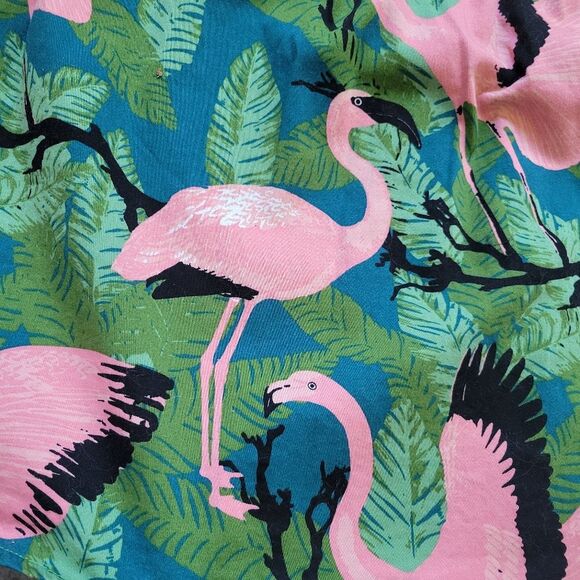 VOODOO VIXEN PINK FLAMINGO VINTAGE INSPIRED TWIRL A LINE SKIRT XS EXTRA SMALL - Picture 4 of 7